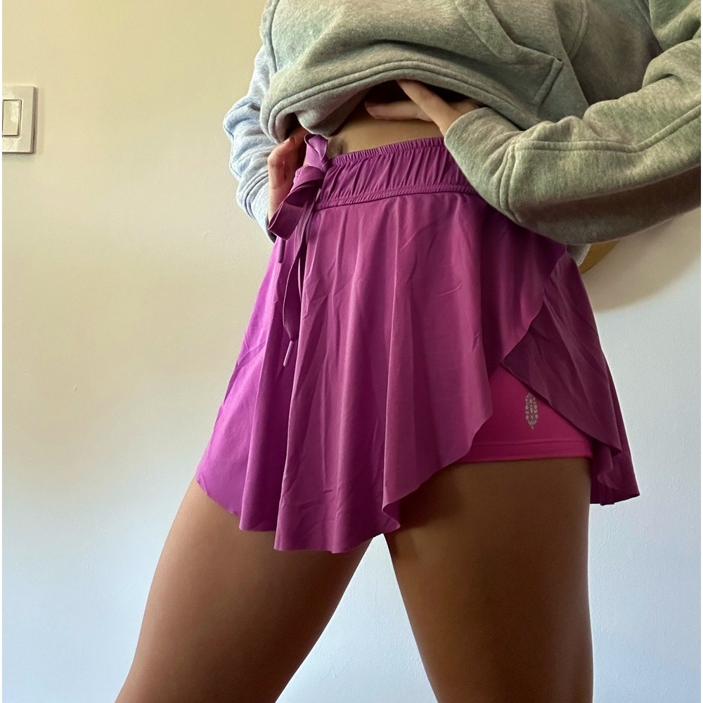 Pink/purple skirt with built in shorts